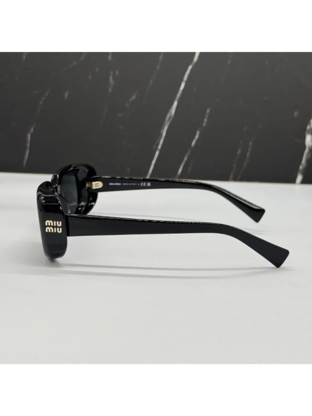 New Miu Miu SMU B13S 16K08Z Black Square Women Sunglasses MUB13S